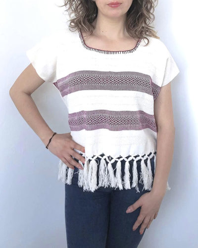 Blusa Blanco / Morado