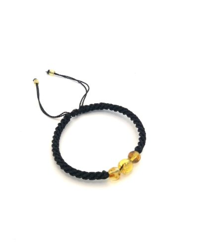 Pulsera tejida de ámbar